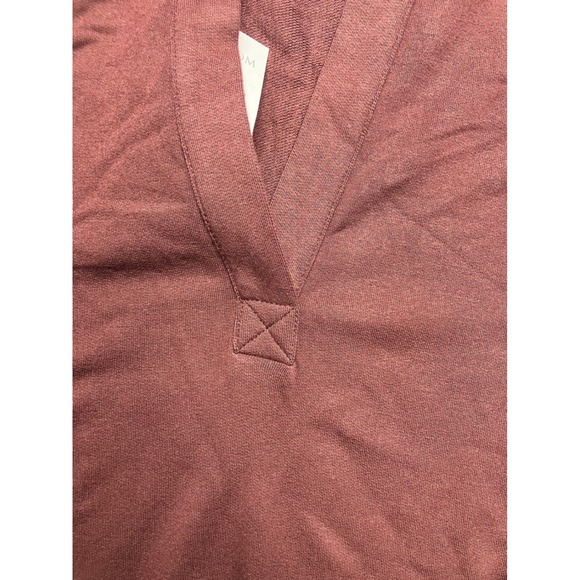 Lou & Grey Bohemian Rouge V Neck Split Hem Long Sleeve Sweatshirt Top XL New - Picture 10 of 11